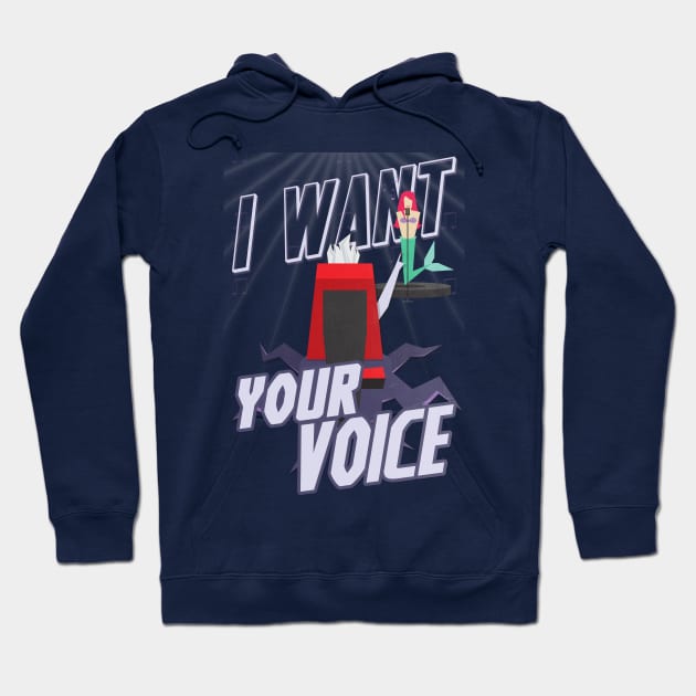 I Want Your Voice Hoodie by JavierMartinez